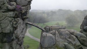 Externsteine im Nebel von Werner Wilmes