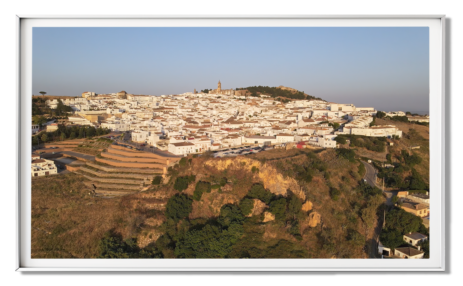 Medina Sidonia Luftbild gerahmt