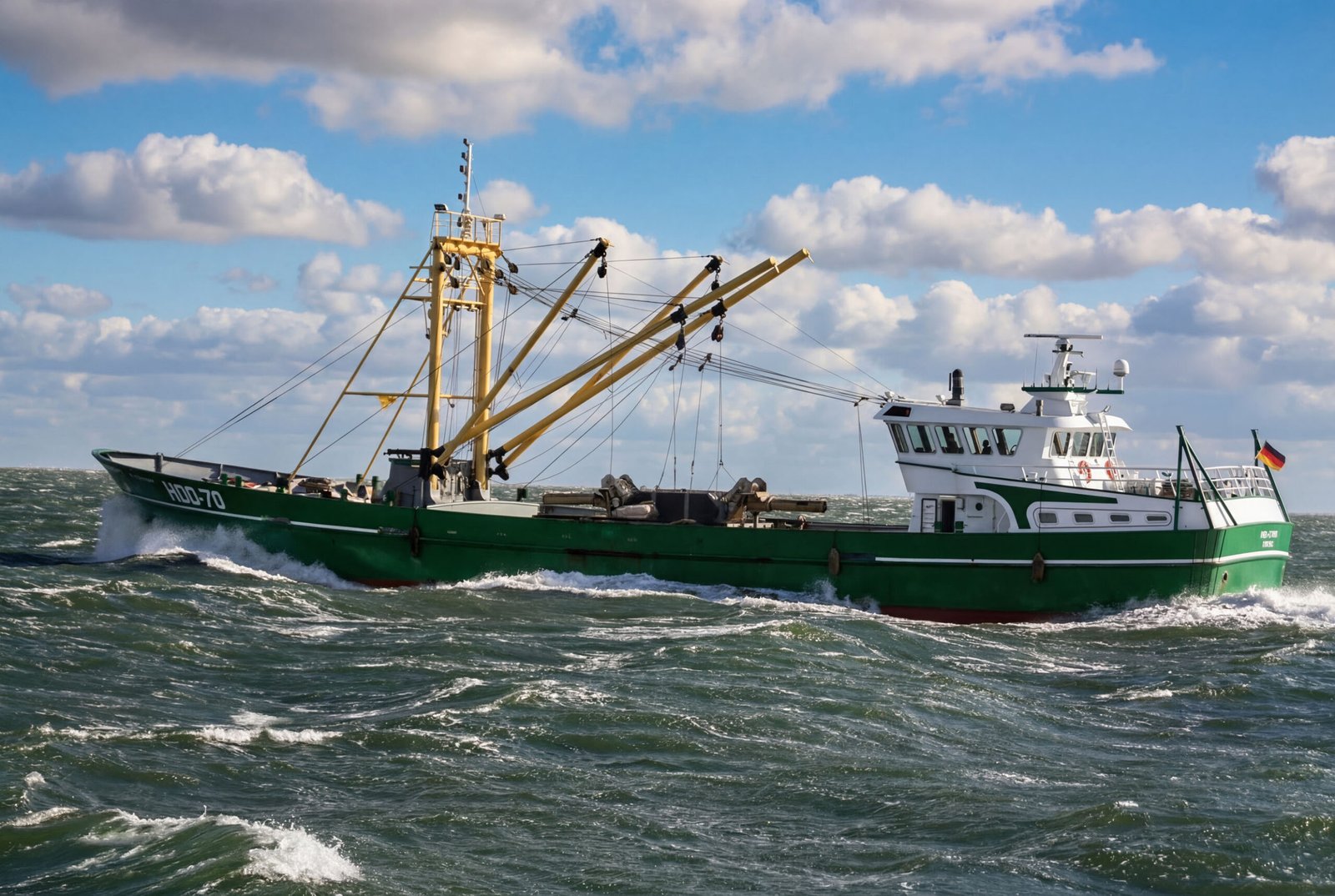 Fischfangboot Royal Frysk (HOO-70) vor Harlingen, Nordsee