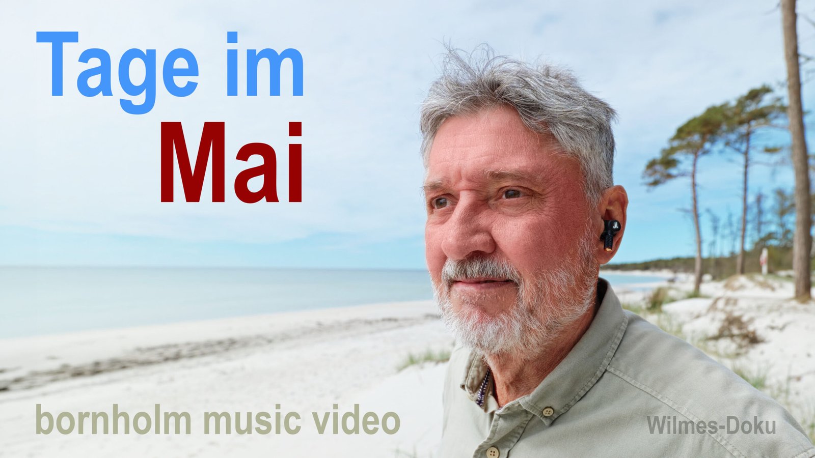 Titelbild Musikvideo Tage im Mai, Cover, Mann am Strand