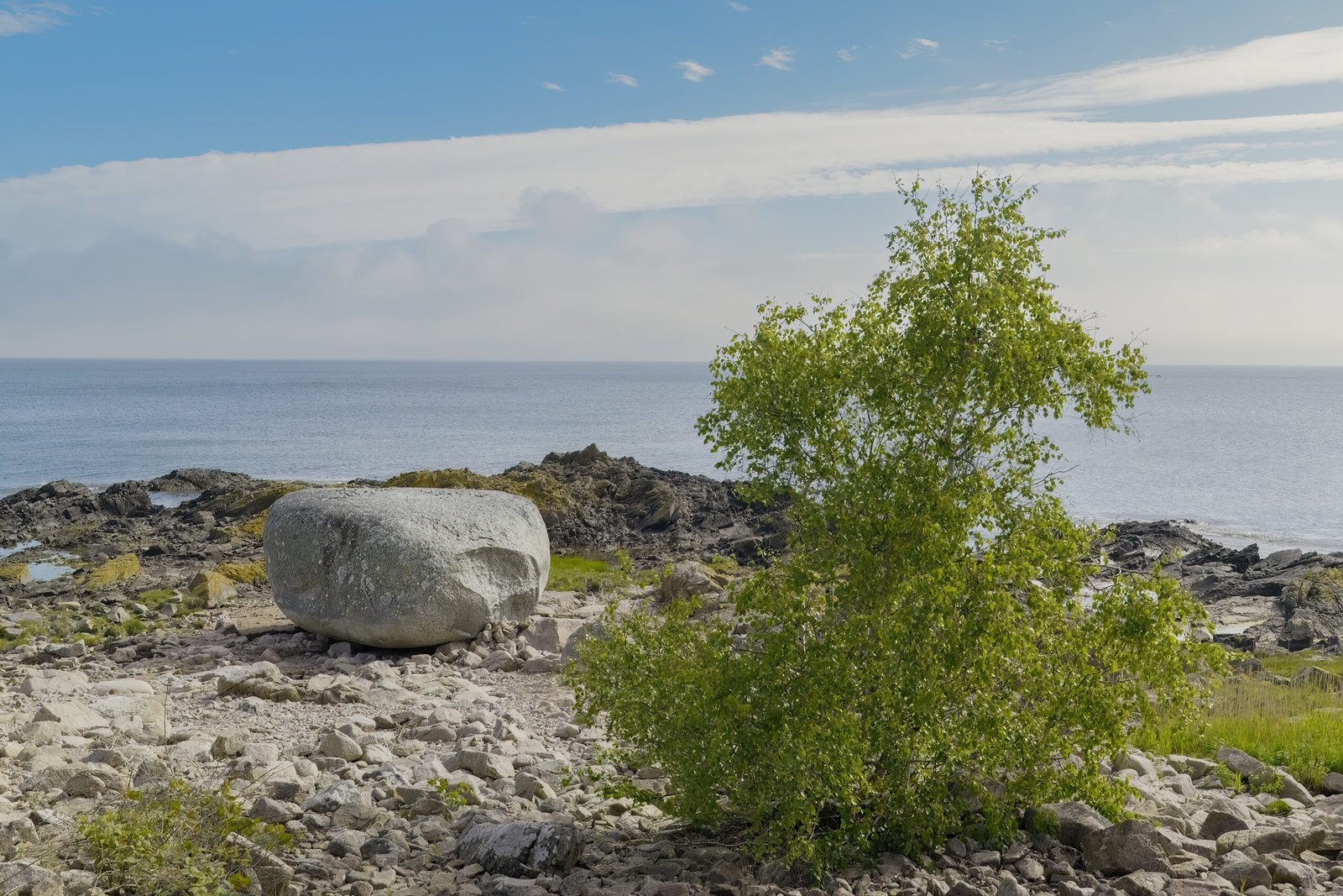 Findling am Strand der Ostsee auf Bornholm