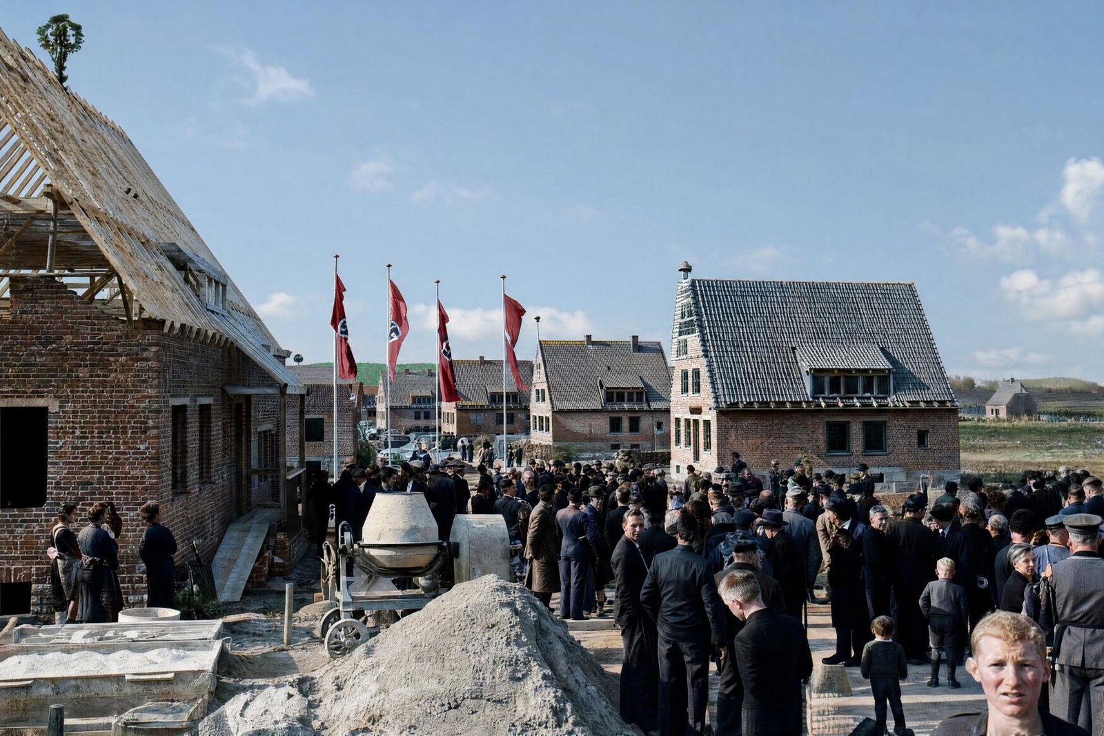Richtfest Haustenbecker Straße auf der Moorlage im Mai 1939