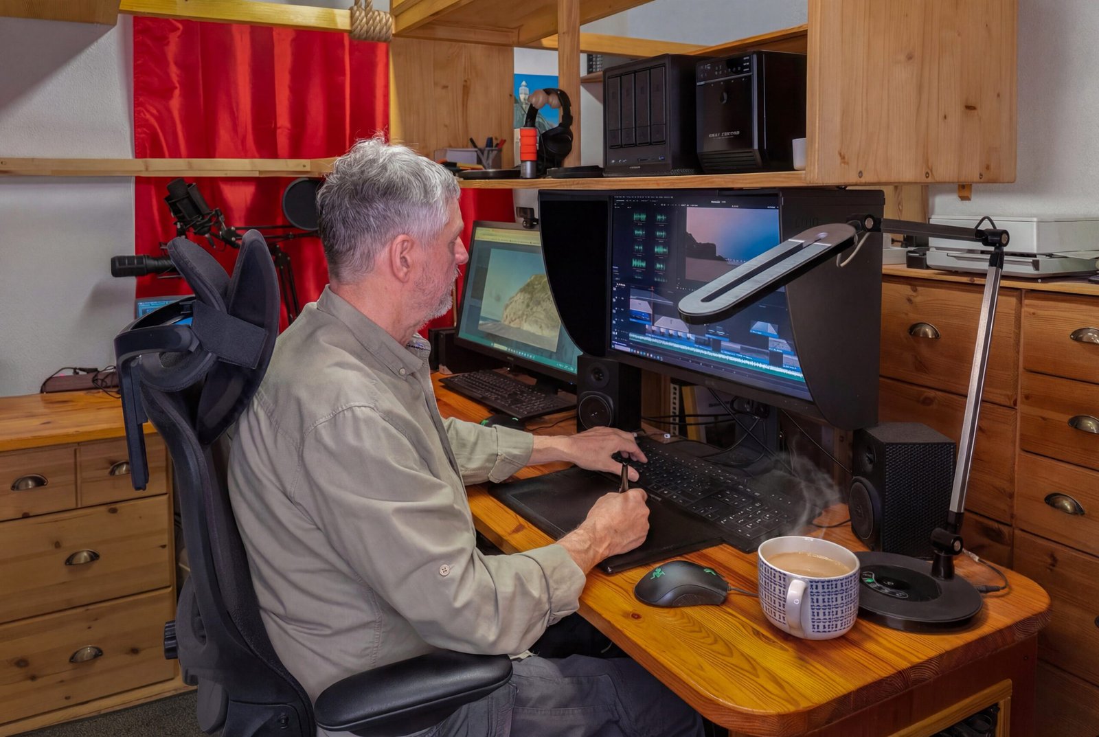 Schnittplatz im Studio